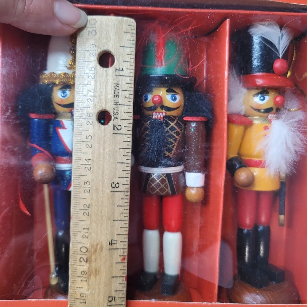 Nutcracker Hanging Ornaments Glitter Soldiers Set of 11 Holiday Decor NEW